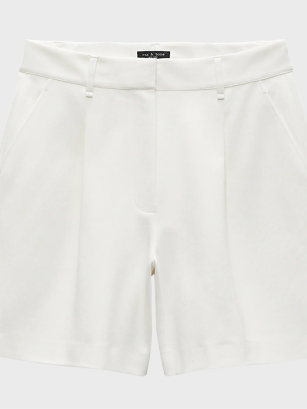 Rag and Bone Irina solid stretch-ponte shorts featuring a pleated front